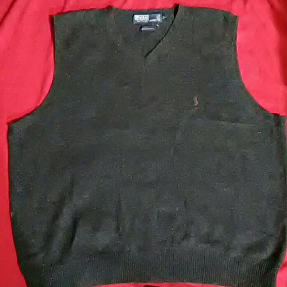Ralph Lauren Vneck lambswool sweater vest. Sz. XL